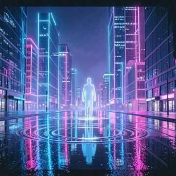 Обложка трека [Song] Title: Every Single Day  [Style: Melancholic Synthwave, Future Bass, Mode