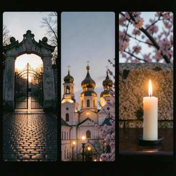 У кладбищенских ворот...