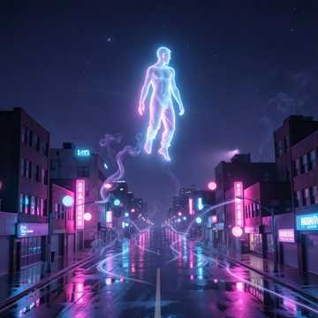 Обложка трека Floating Through the Neon Haze (v.2)