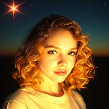 Девушка с зелеными глазами.